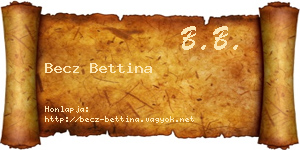 Becz Bettina névjegykártya