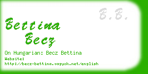 bettina becz business card